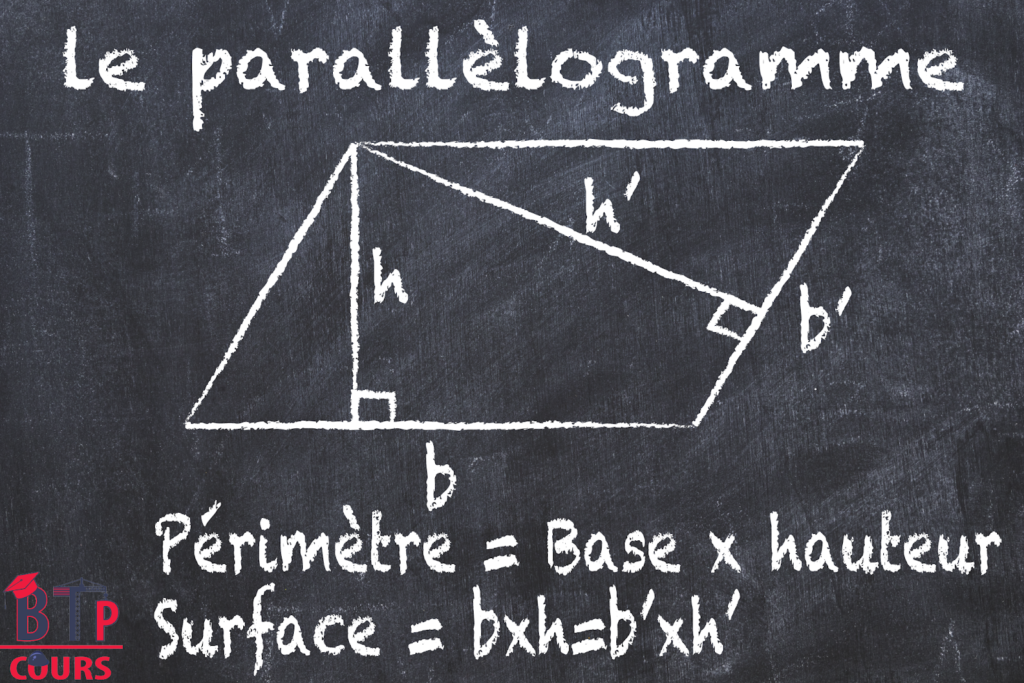 calcul du périmètre du parallélogramme 